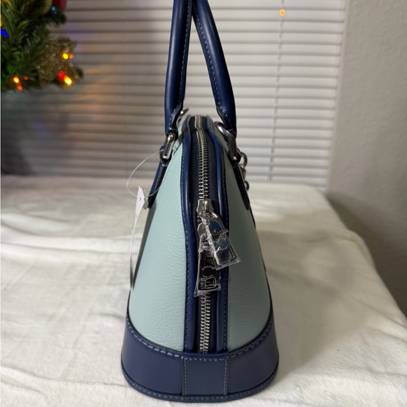 New! Coach Deep Blue and Light Blue Sabrina Satchel - Picture 5 of 9